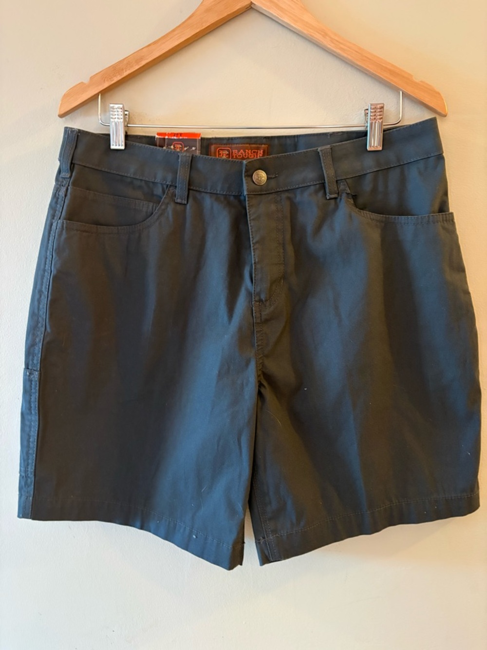 Women's Ranch Tough Grey Cotton Blend Shorts, Sz 12, NWT.